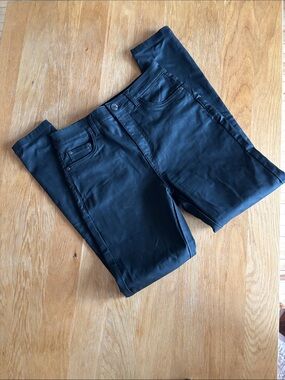 Women’s Black waxed skinny jeans